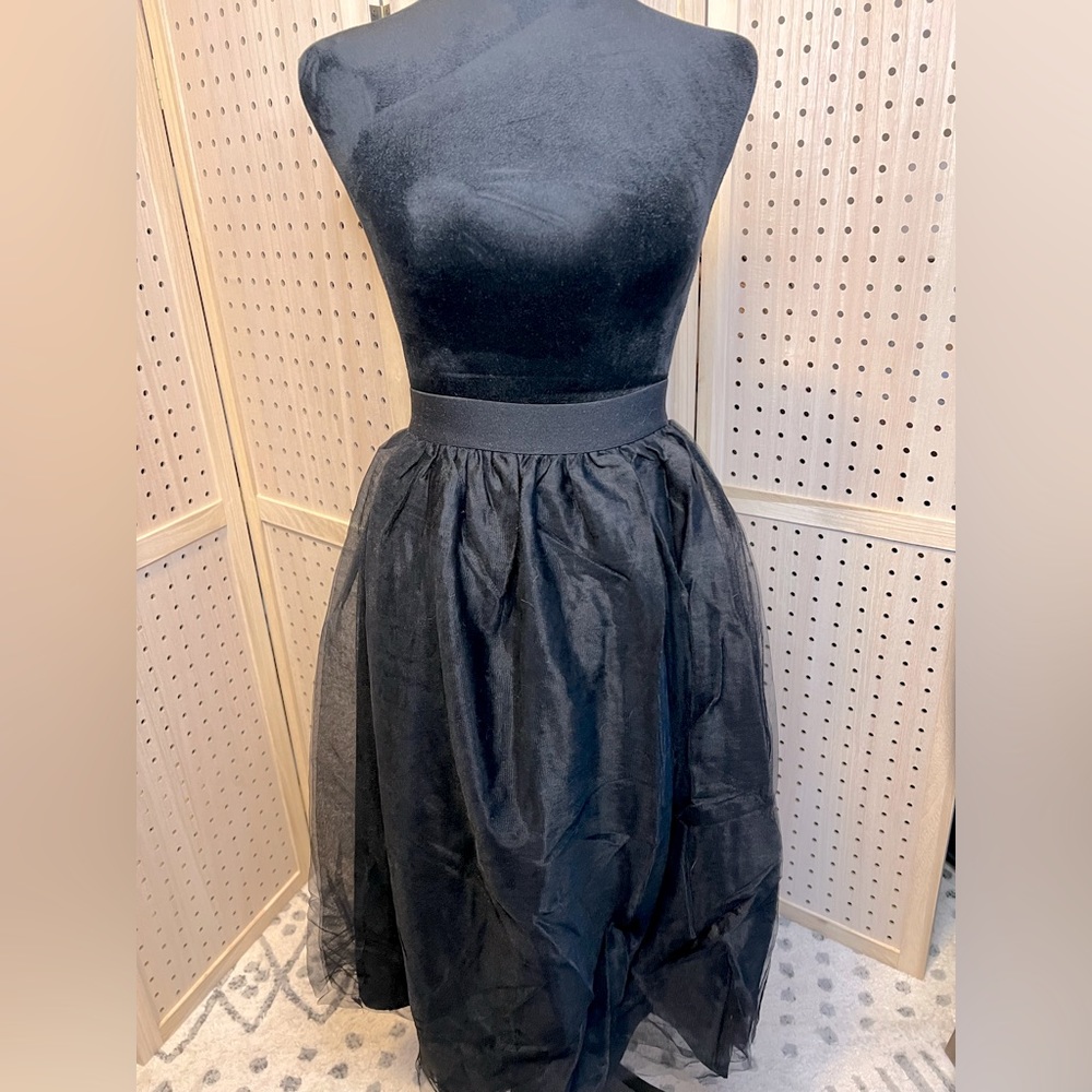 Tulle midi skirt